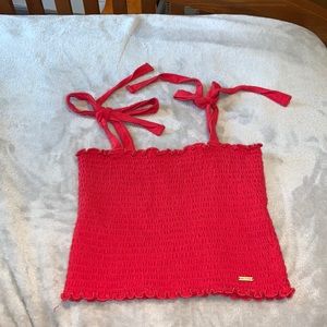 Hollister smocked cropped tank